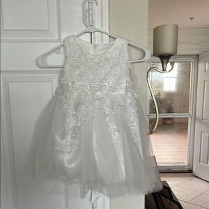 Elegant White Lace Kids Dress